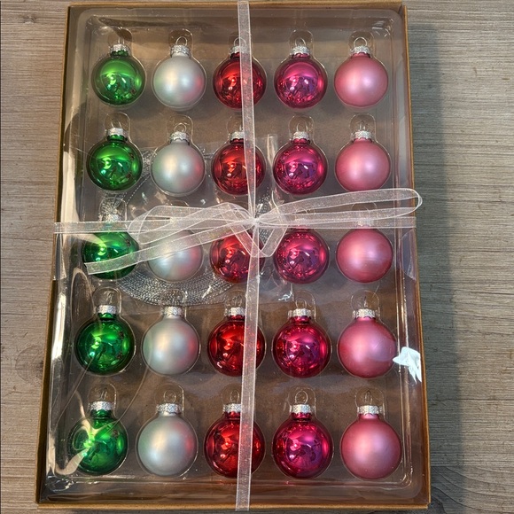 Boxed set of 25 Mini Glass Ball Ornaments - Picture 3 of 3
